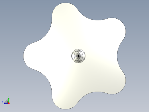 星型把手VC.192-3D多系列多零件图纸模型右视缩略图