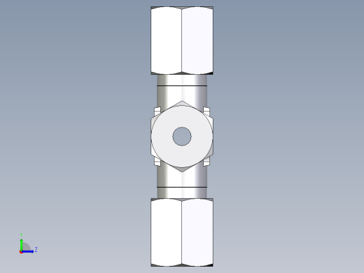 卡套式工业通用硬管接头EO_Union_cross_K04ZLLCF左视缩略图