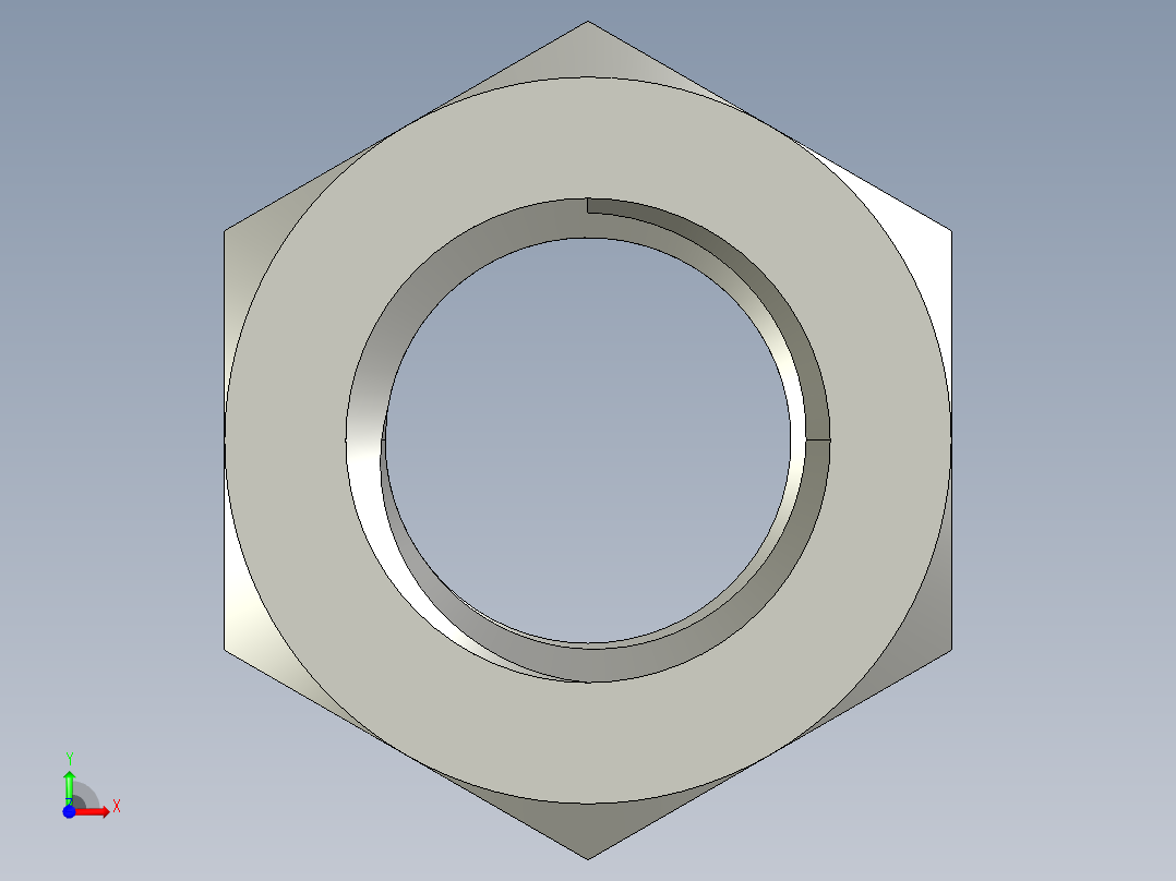 公制六角螺母-Metric Hex Nuts M16 x 2mm Thread前视图