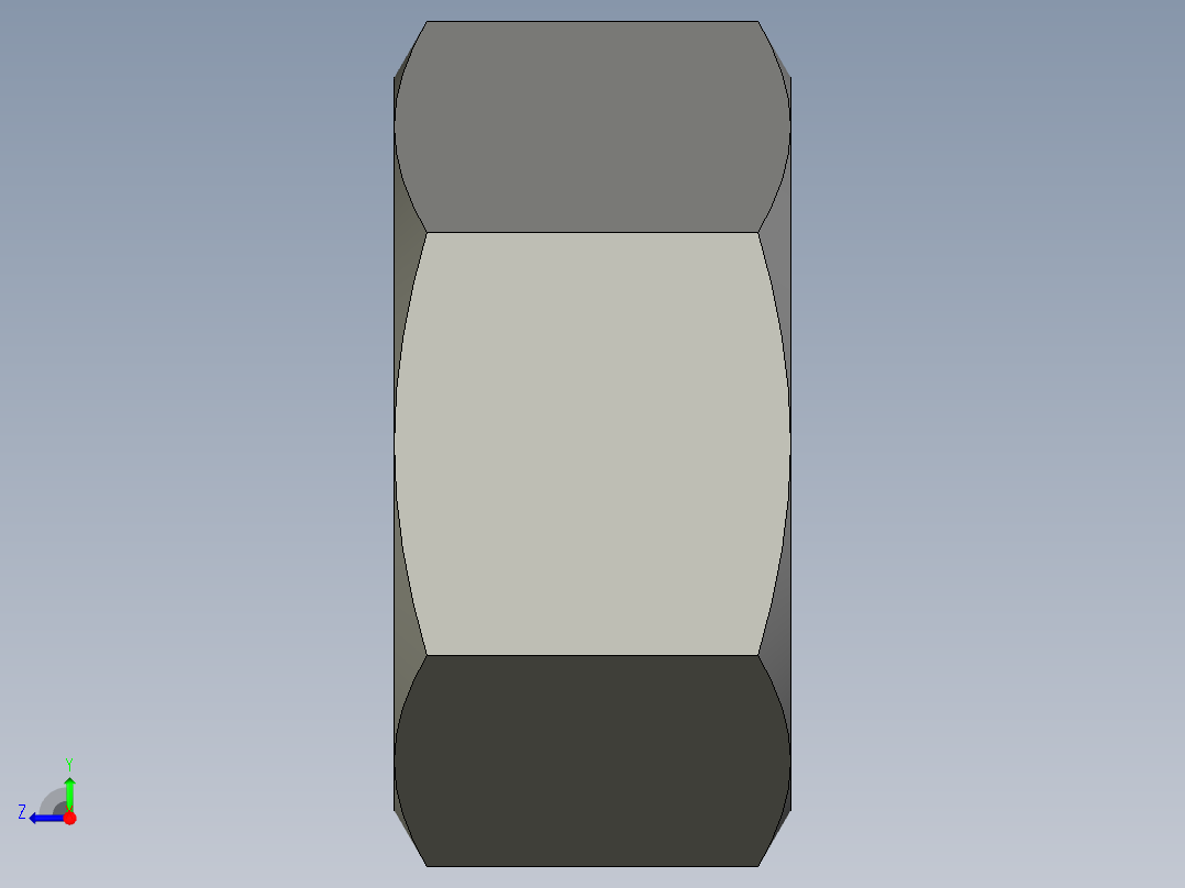 公制六角螺母-Metric Hex Nuts M16 x 2mm Thread右视图