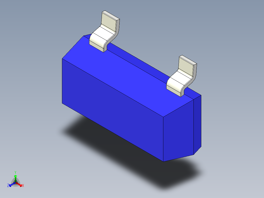 采用SOT23封装的红色、黄色、蓝色、白色和绿色LED SMD正等轴测图