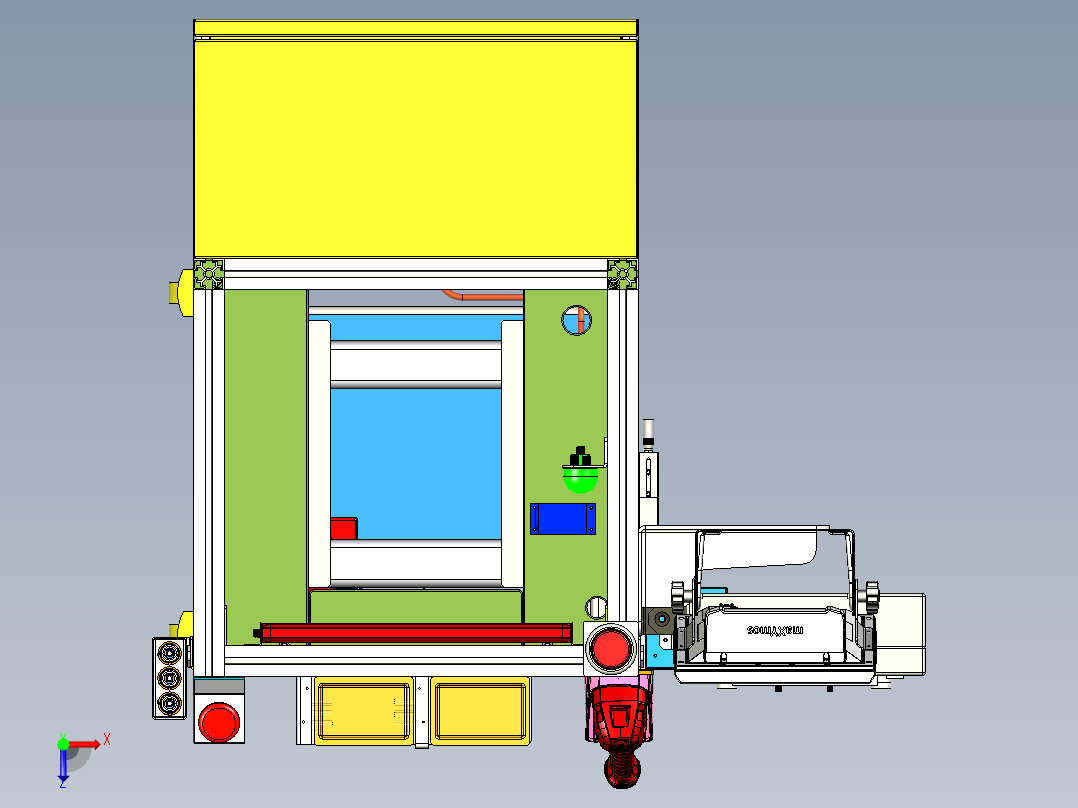 轴组铆机俯视图