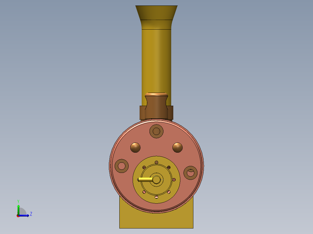 卧式燃气锅炉左视图