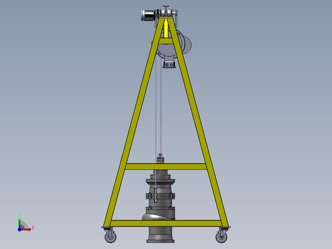 潜水泵提升装置sw19可编辑前视图