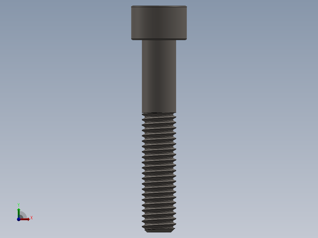 Screw_DIN_912_M8x45_A2.SLDPRT公制内六角螺钉前视图