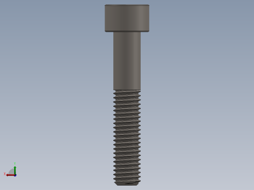 Screw_DIN_912_M8x45_A2.SLDPRT公制内六角螺钉后视缩略图