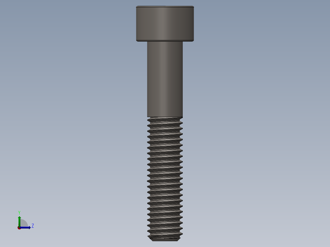 Screw_DIN_912_M8x45_A2.SLDPRT公制内六角螺钉左视图