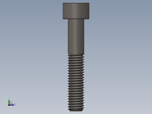 Screw_DIN_912_M8x45_A2.SLDPRT公制内六角螺钉左视缩略图