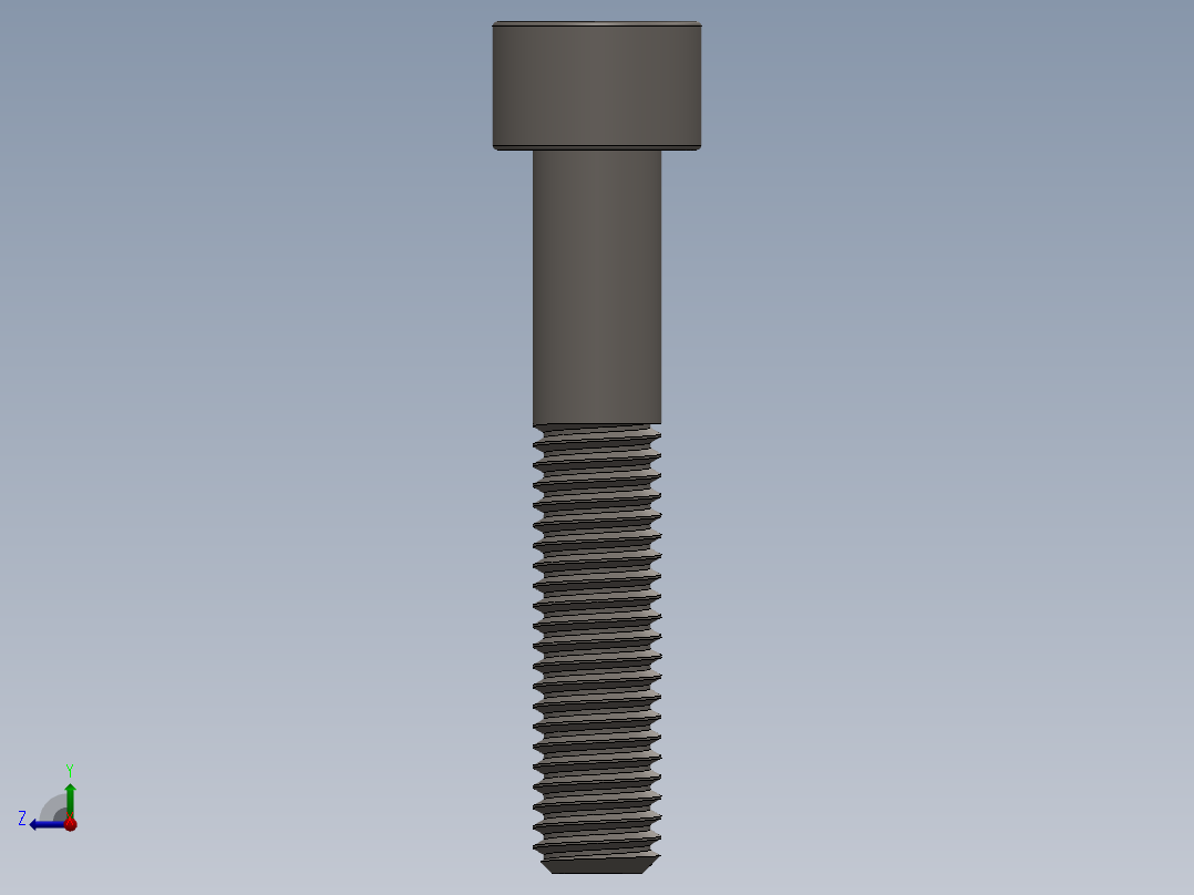 Screw_DIN_912_M8x45_A2.SLDPRT公制内六角螺钉右视图