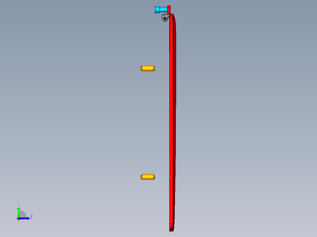 电脑A面金属外壳车铣外观面UG程序模型左视图