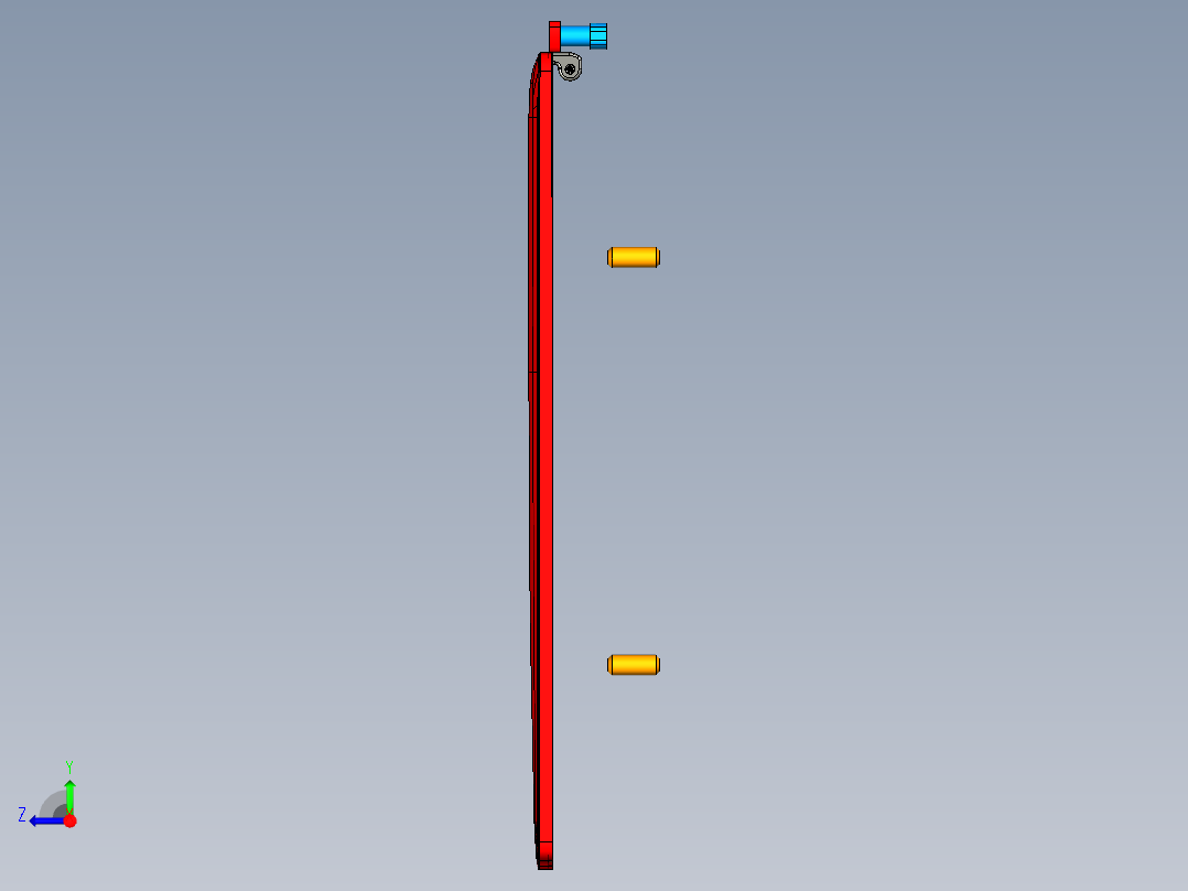电脑A面金属外壳车铣外观面UG程序模型右视图