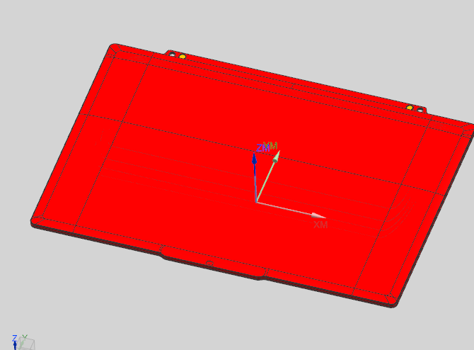 电脑A面金属外壳车铣外观面UG程序模型