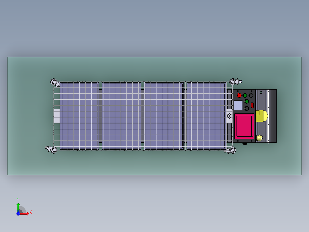 潜伏式AGV配料架AGV搬运小车前视图