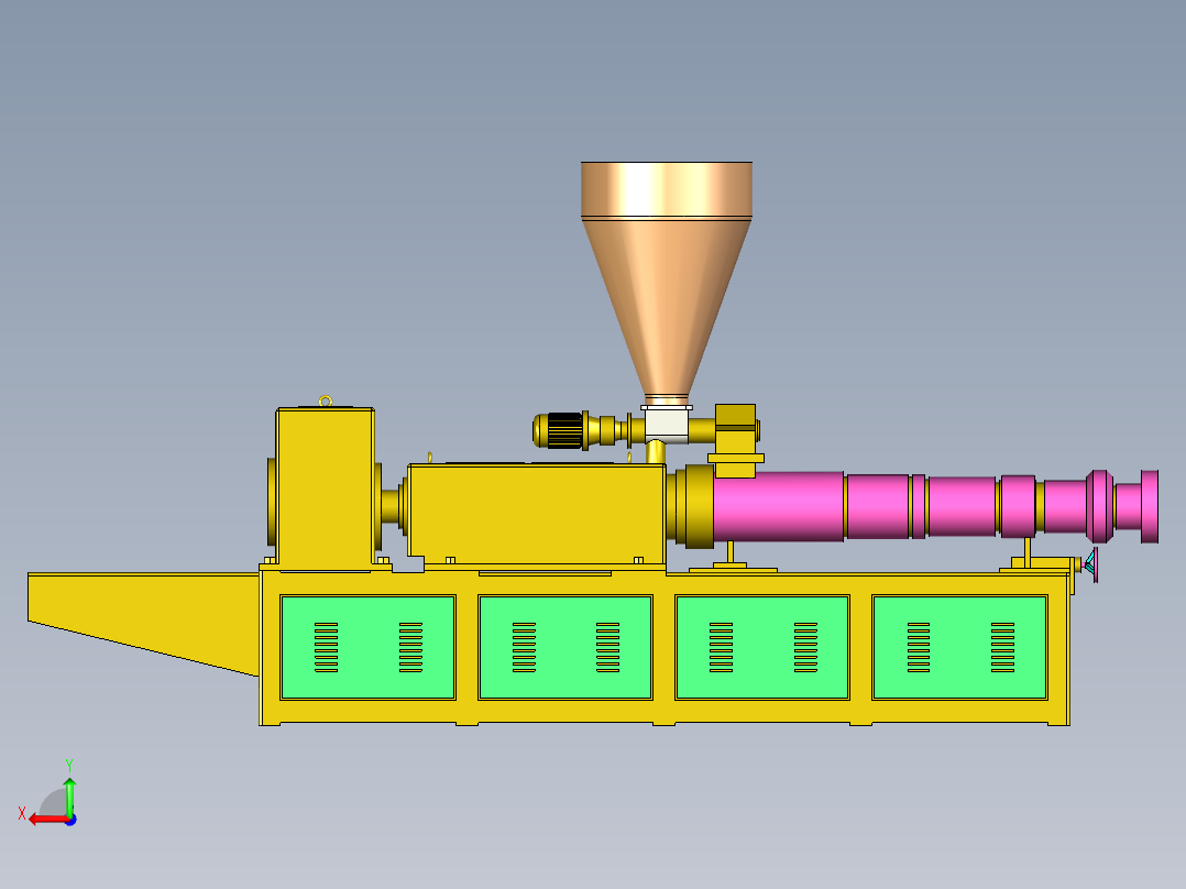 双螺杆挤出机后视图