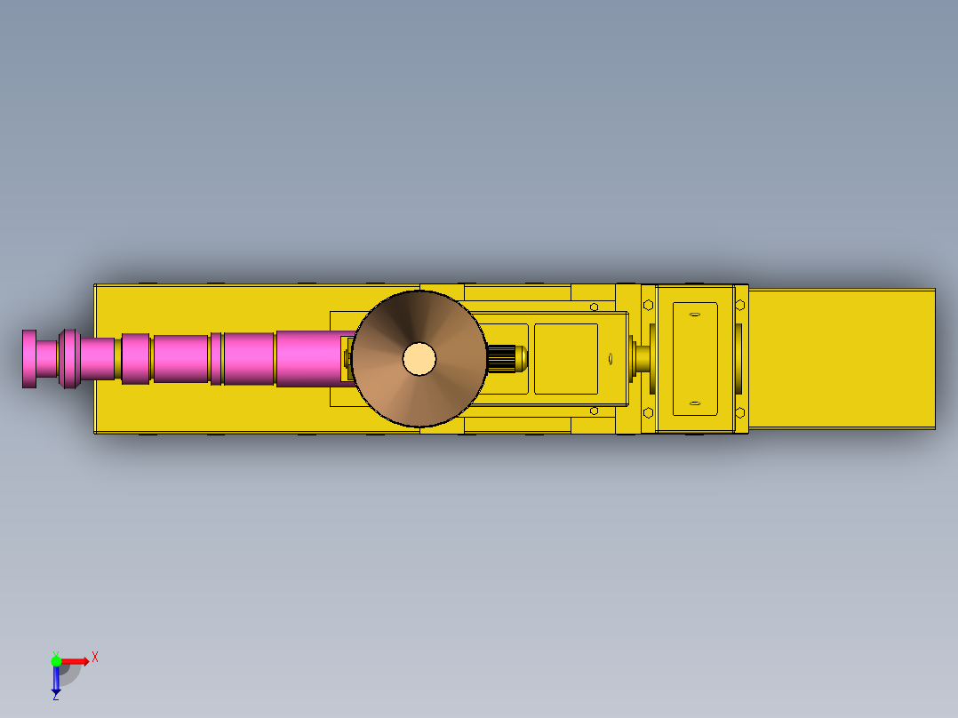 双螺杆挤出机俯视图