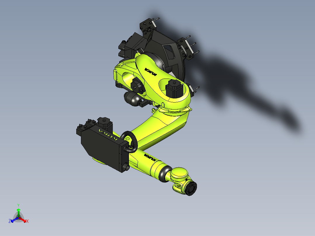 KUKA KR 100 R3500 press (KR QUANTEC)机器人正等轴测图