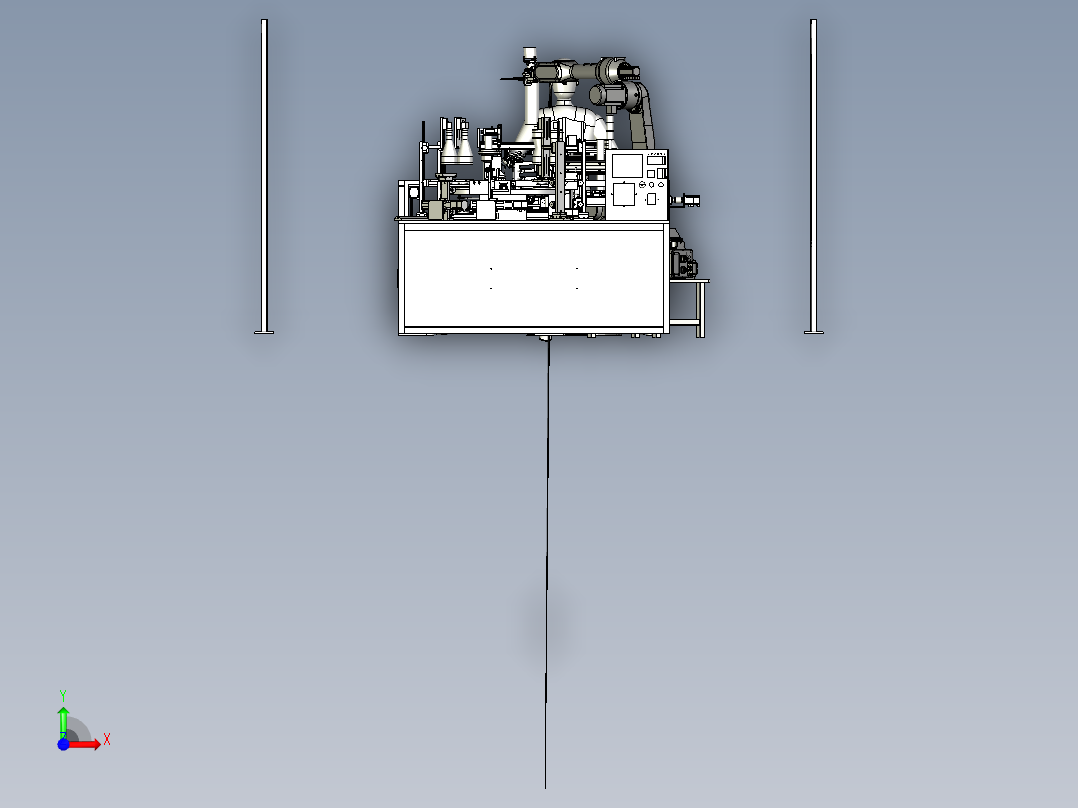 非标检测机流水线前视图