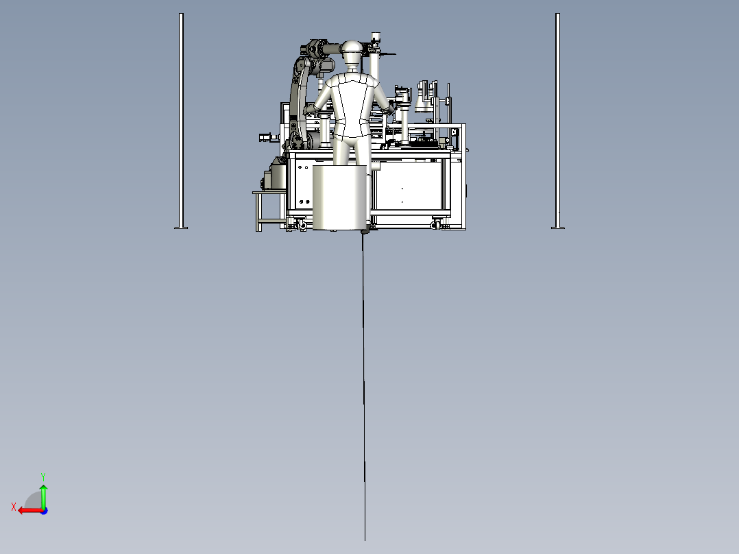 非标检测机流水线后视图