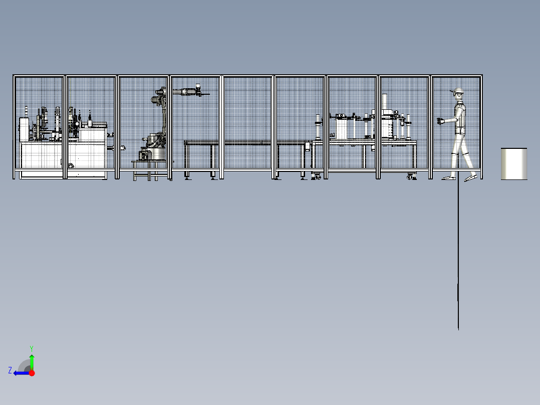 非标检测机流水线右视图