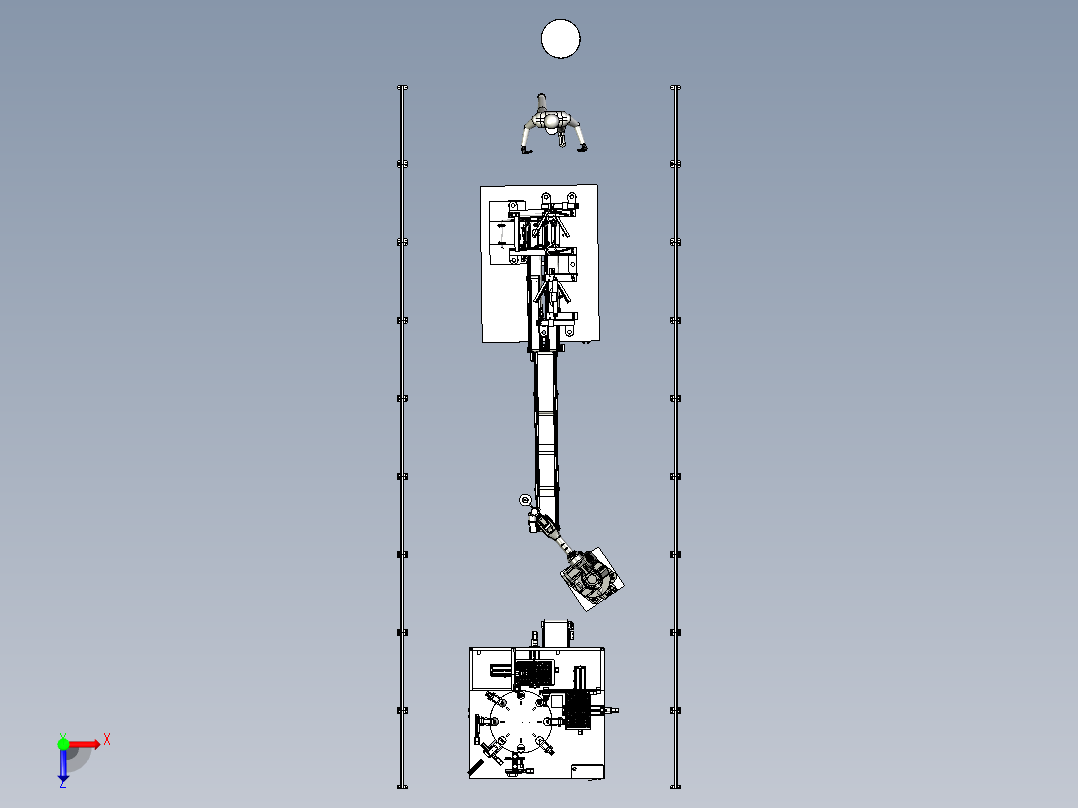 非标检测机流水线俯视图