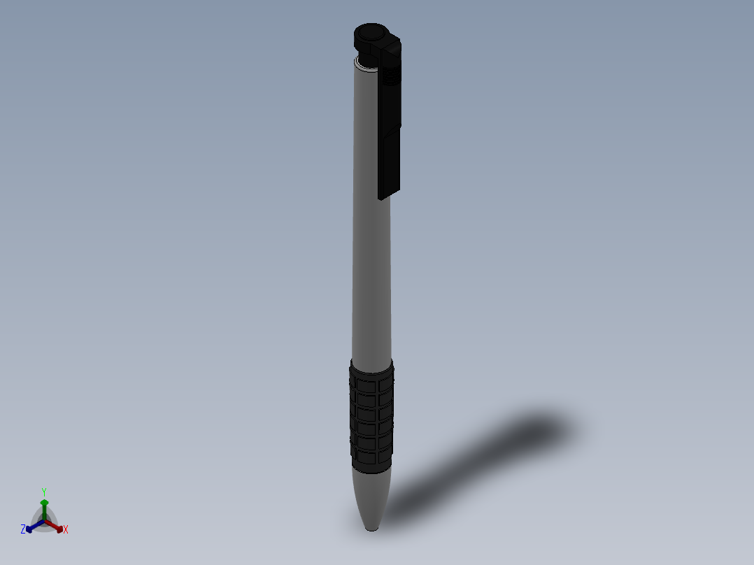 笔、中性笔、铅笔(26)正等轴测图