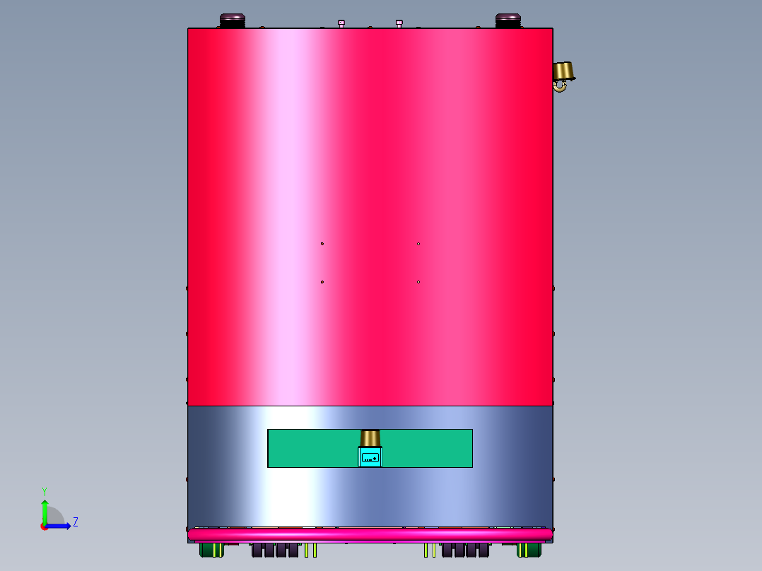 智能制造车间的无人运输车左视图