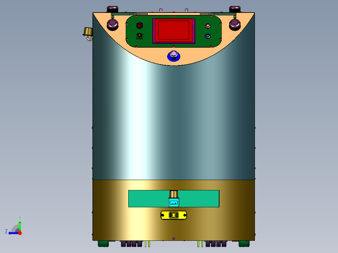 智能制造车间的无人运输车右视图