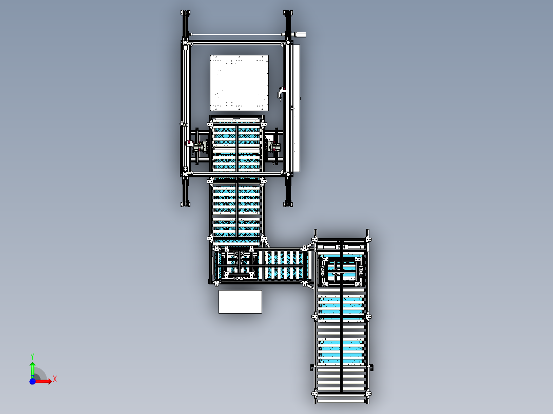转弯堆垛总成前视图