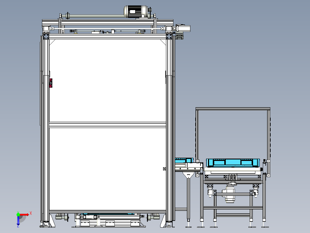 转弯堆垛总成俯视图