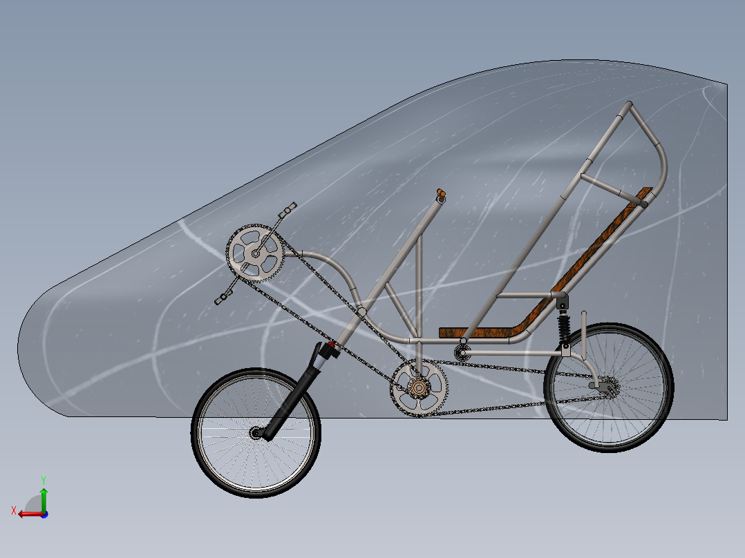 A3003940-躺汽自行车后视图