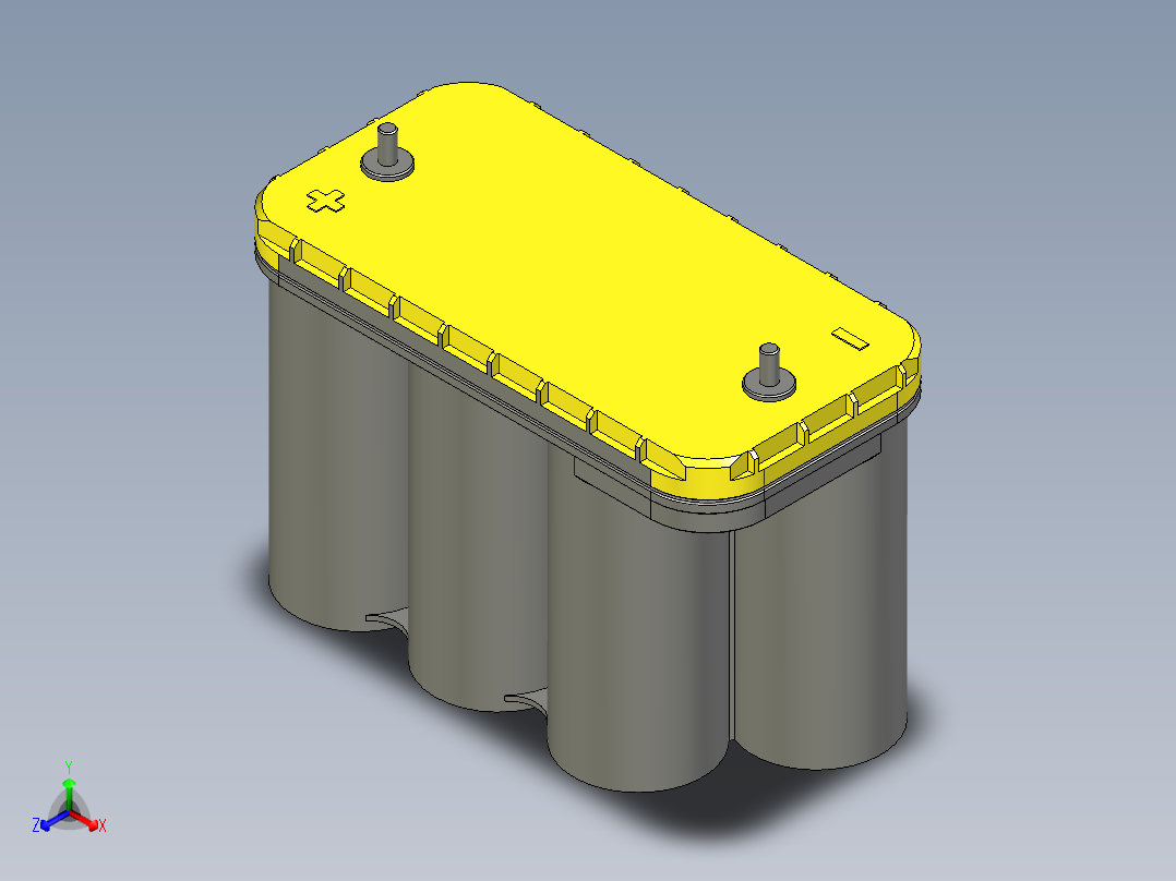 电池仓、电池(88)正等轴测图