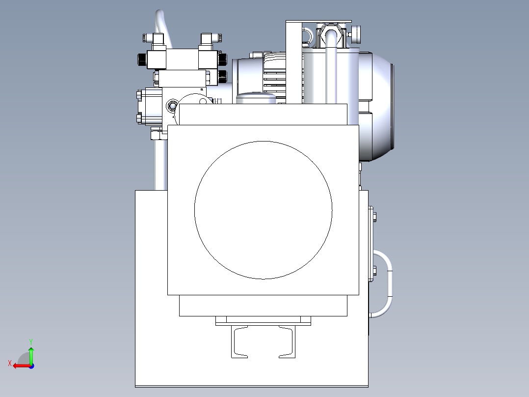 B3004130-液压泵站后视图
