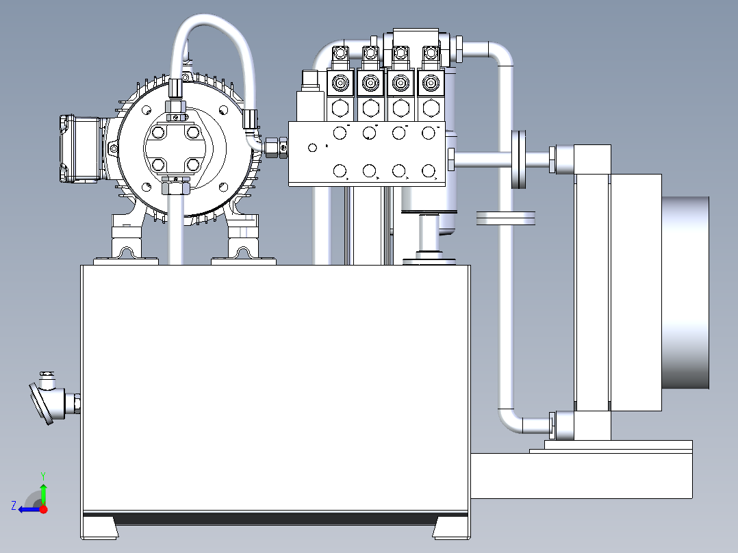 B3004130-液压泵站右视图
