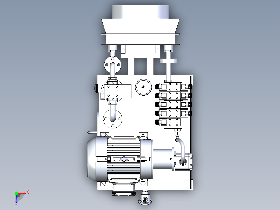 B3004130-液压泵站俯视图