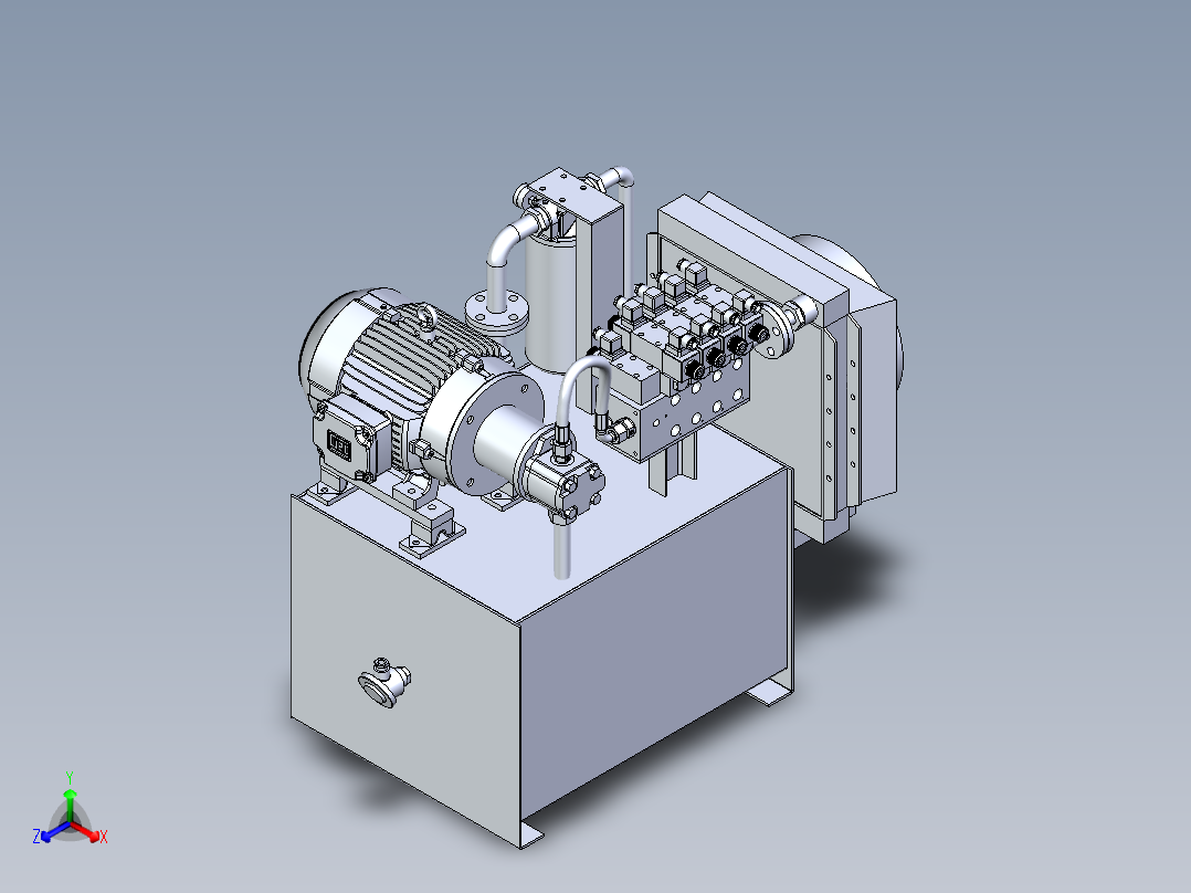 B3004130-液压泵站正等轴测图