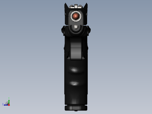 手枪左轮冲锋枪老式狙击步枪设计3D图纸Glock Ambidex MOD SW IGS右视缩略图