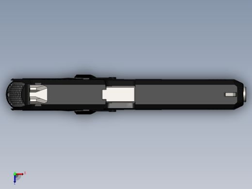 手枪左轮冲锋枪老式狙击步枪设计3D图纸Glock Ambidex MOD SW IGS俯视缩略图