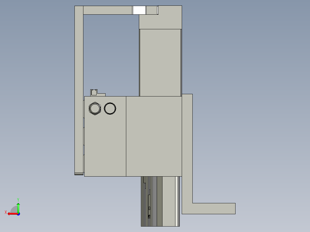 轴承上升模组后视图
