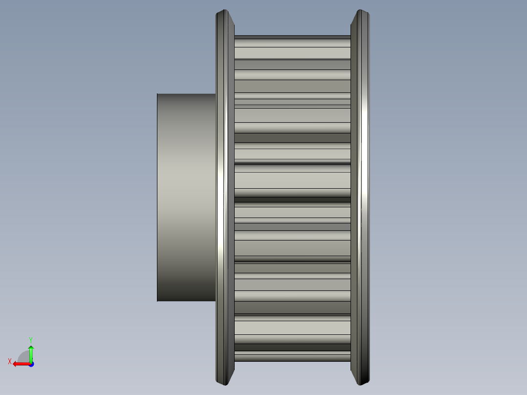 梯形齿同步带轮GB_T11361-2008_15-XL-104X7X15X15LR后视图