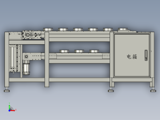 电机驱动的托盘输送机前视缩略图