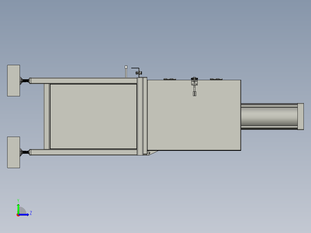冲压成型压装机左视图