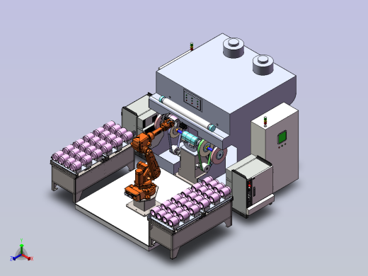 水壶打磨机器人工站正等轴测缩略图