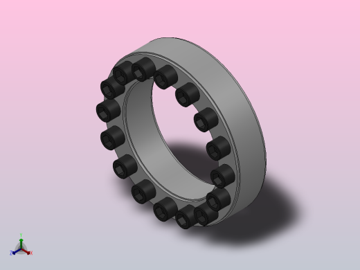 R01型胀紧联接套_R01-90-130正等轴测缩略图