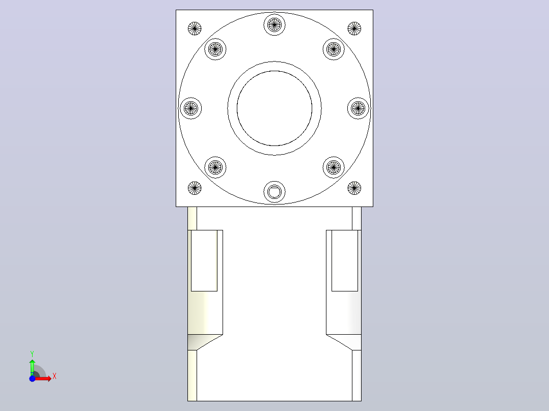 PW210单轴 PLX180-L1 35-114.3-200-M12转向器前视图