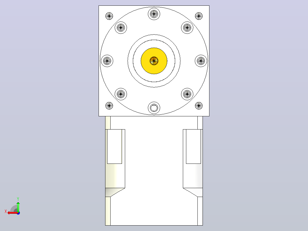 PW210单轴 PLX180-L1 35-114.3-200-M12转向器后视图