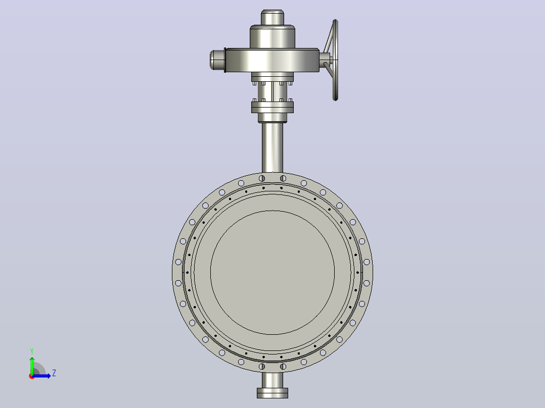 Dt943H(F)-10C.P.R.V-B[DN1000]阀，截止阀，风阀，蝶阀左视图