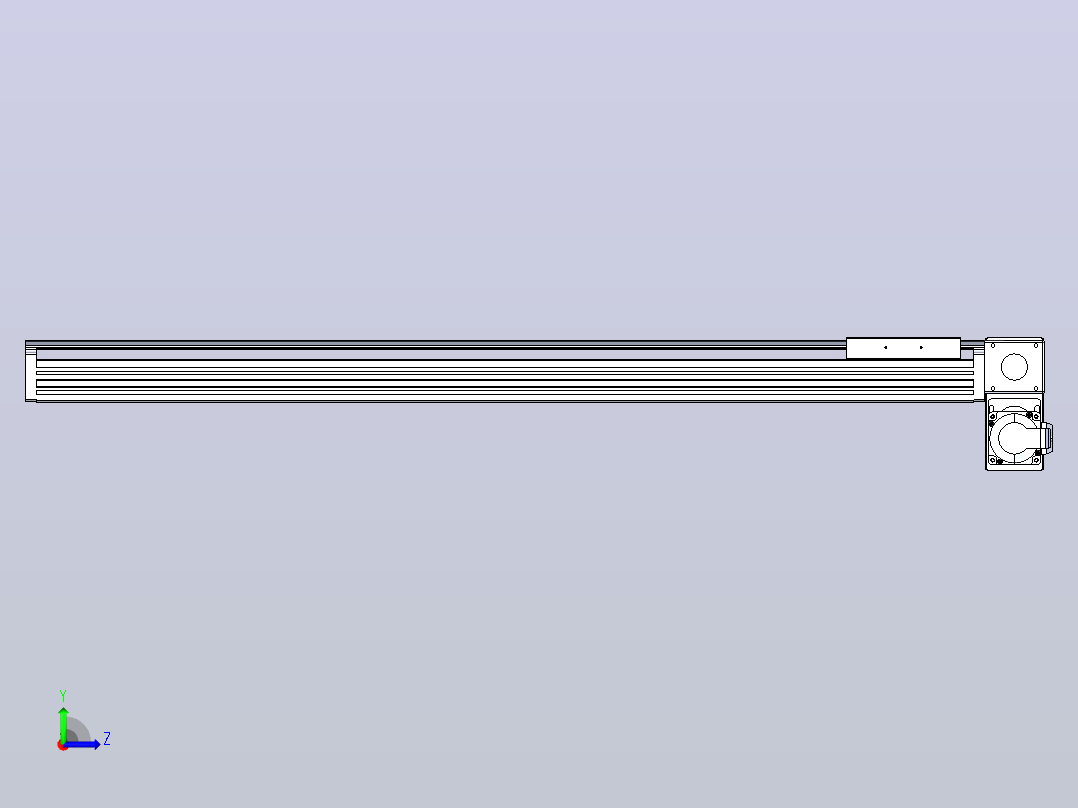 皮带直线轴半封闭可选导轨TPA-HNB-120D-110-L850-RP-C-P40-N3左视图