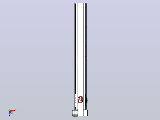 皮带直线轴半封闭可选导轨TPA-HNB-120D-110-L850-RP-C-P40-N3俯视缩略图