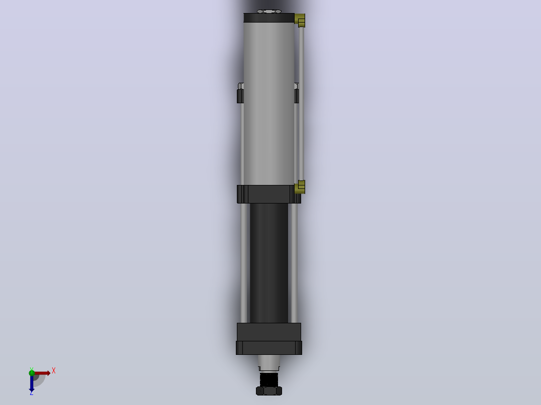 MPT-10T系列标准型[MPT-100-200-10-10T-M2-S1-0°]气压增压缸俯视图