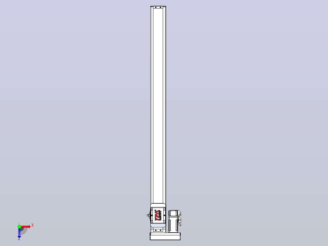滚珠丝杠直线轴带导轨全封闭TPA-HCR-65S-1610C-L800-MR-C-P10-N3俯视图